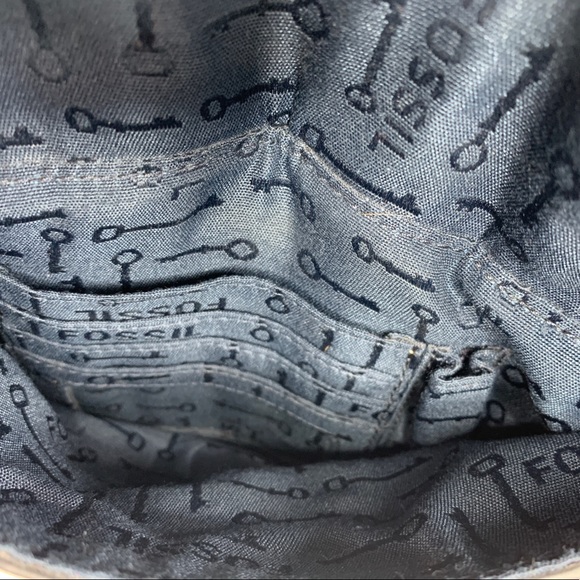 Fossil Navy Blue Leather Swing Pack Hipster Front Flap Crossbody Bag ZB5055 - Picture 10 of 10